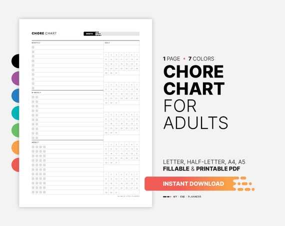 free editable printable chore charts for adults free editable printable chore charts for adults