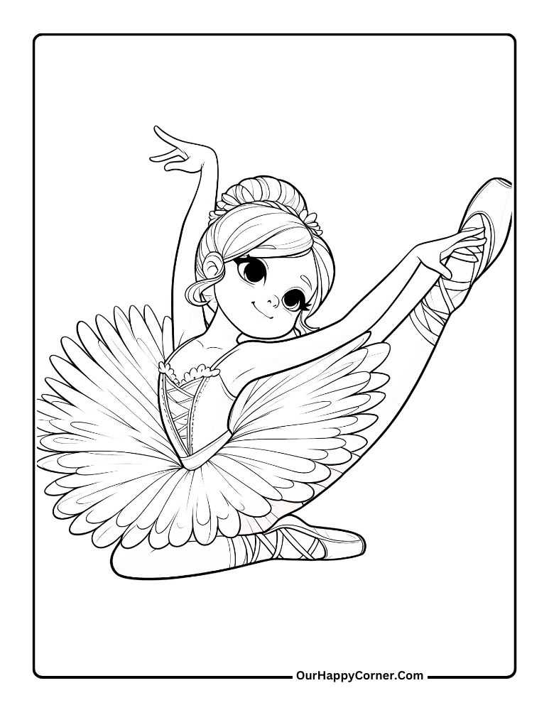 free printable ballerina coloring pages