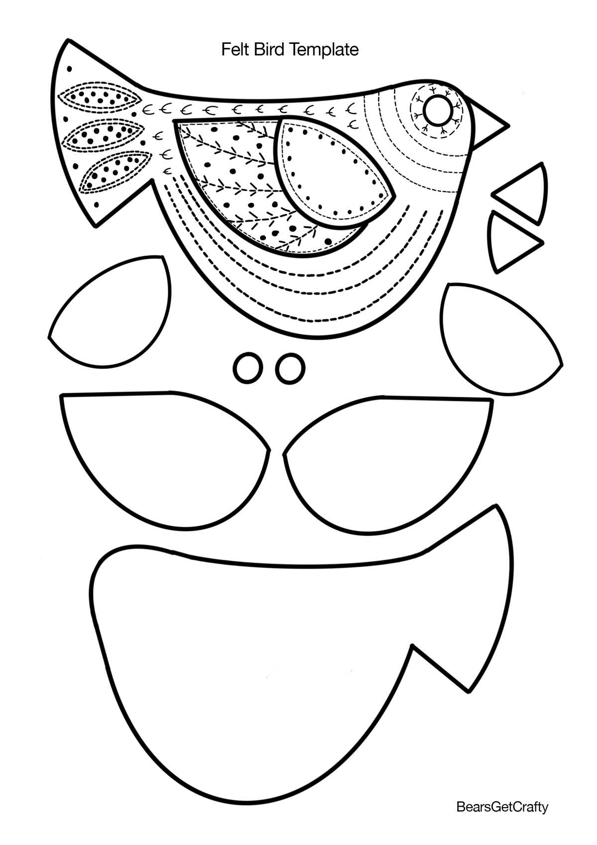 free printable bird template