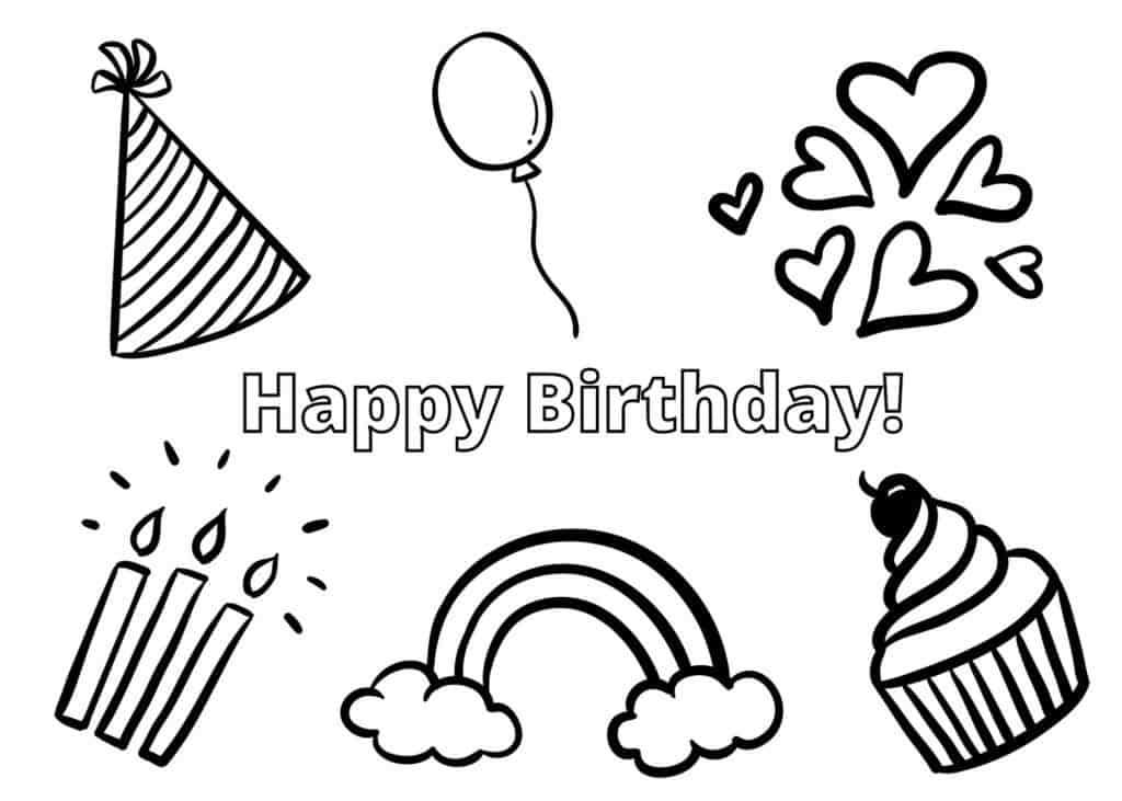 free printable birthday coloring cards free printable birthday coloring cards