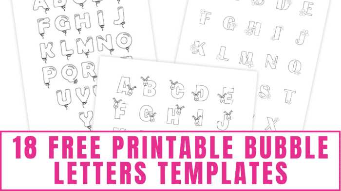 free printable bubble letter templates