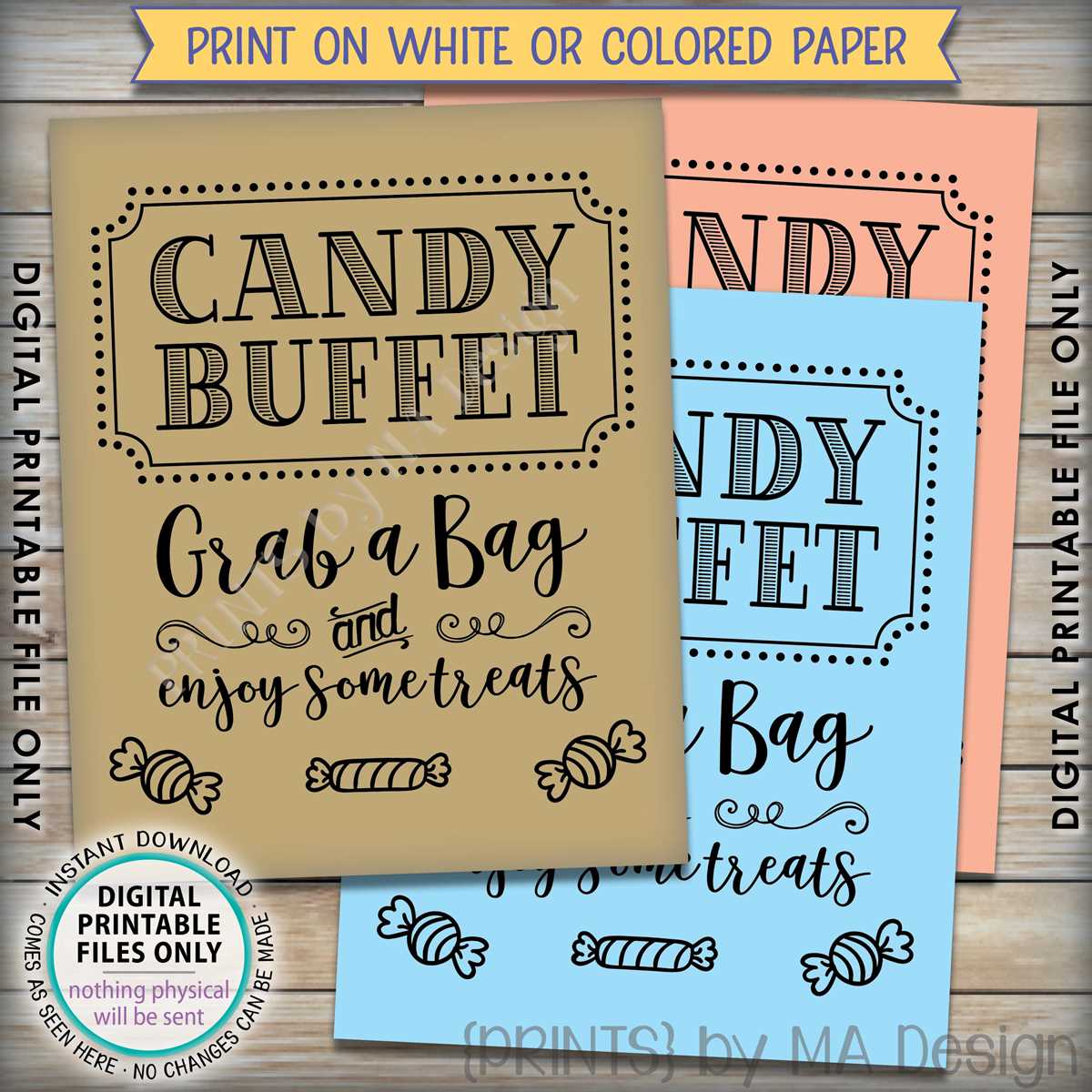 free printable candy buffet signs