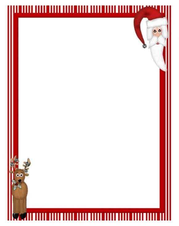 free printable christmas borders for letters