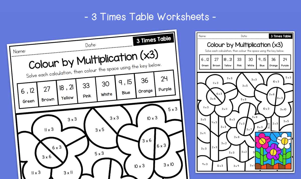 free printable color by number multiplication