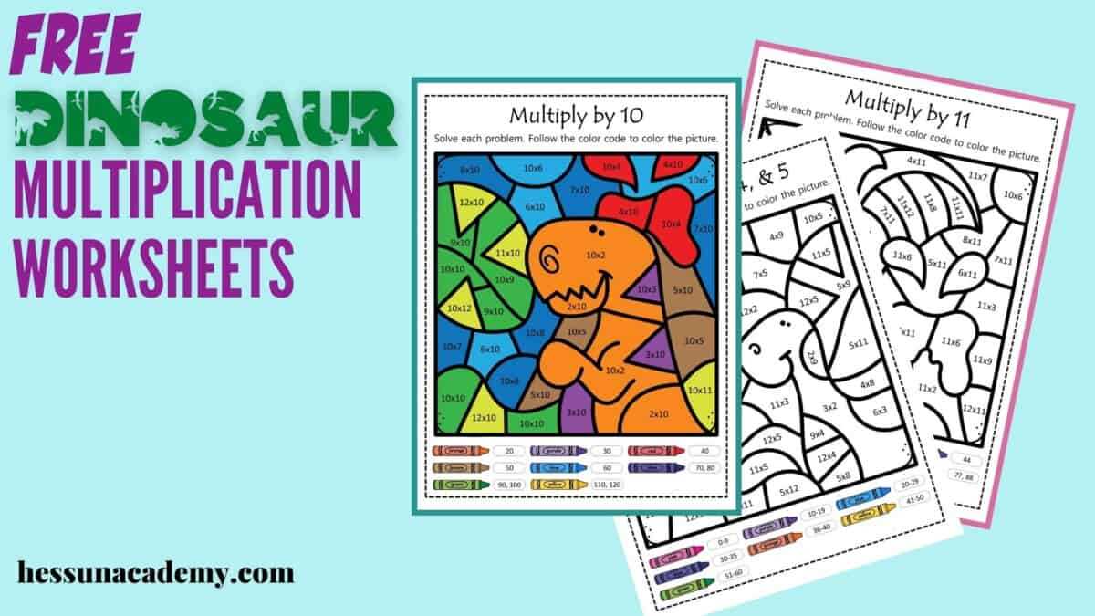 free printable color by number multiplication