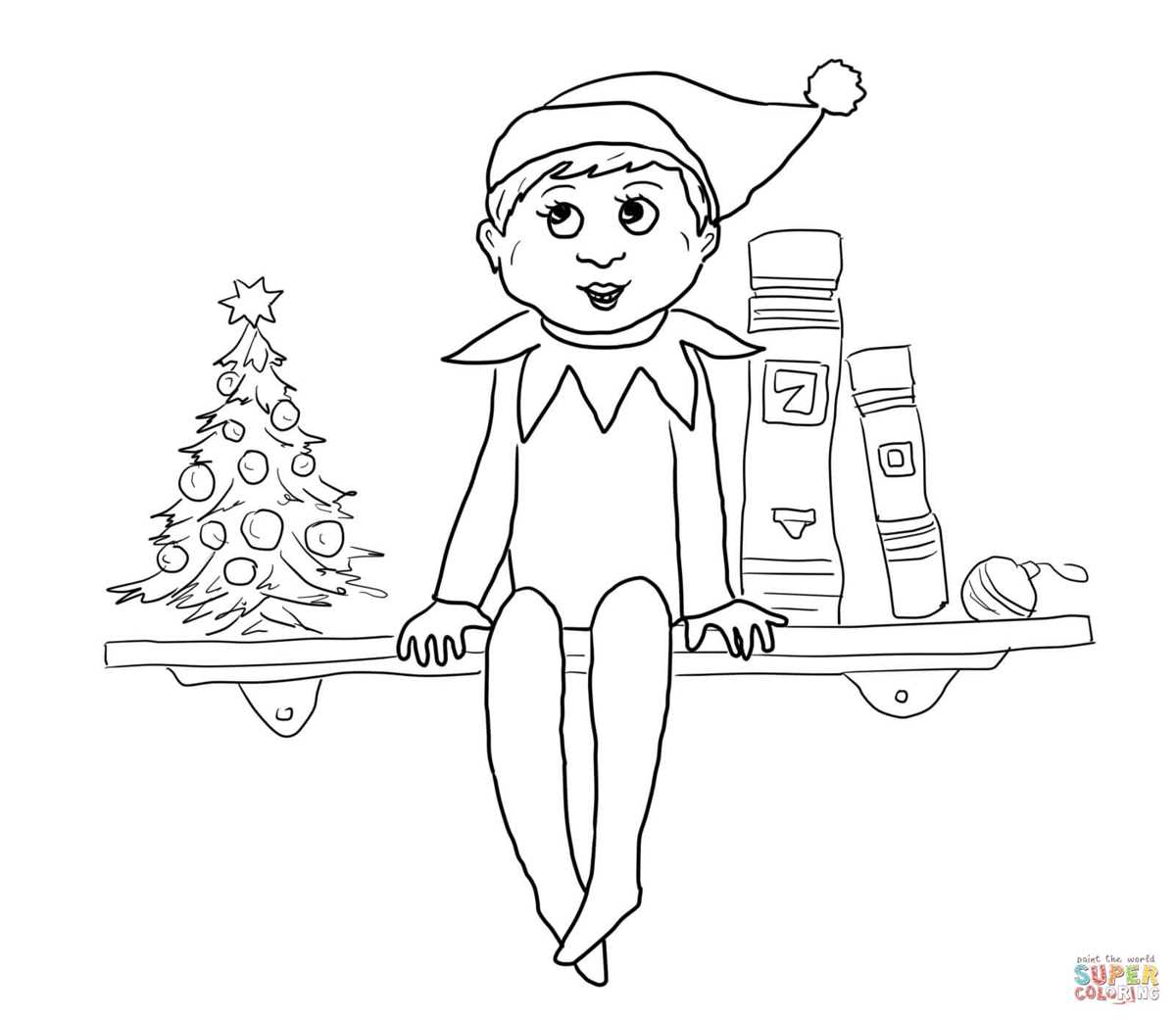 free printable coloring pages of elves