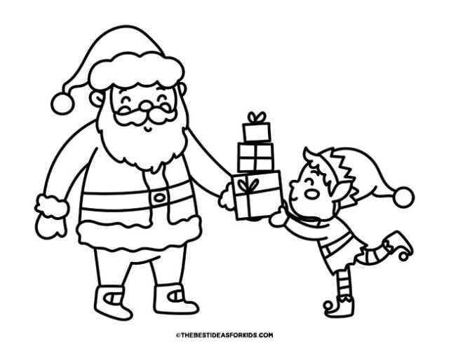 free printable coloring pages of elves