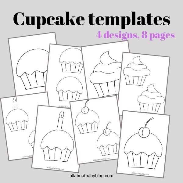 free printable cupcake pattern