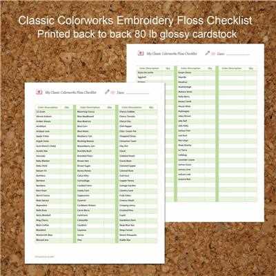 free printable dmc floss checklist 2022