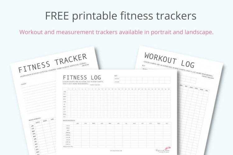 free printable fitness tracker