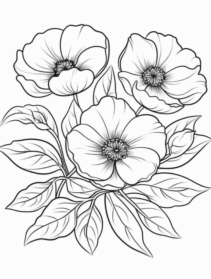 free printable flowers to color free printable flowers to color