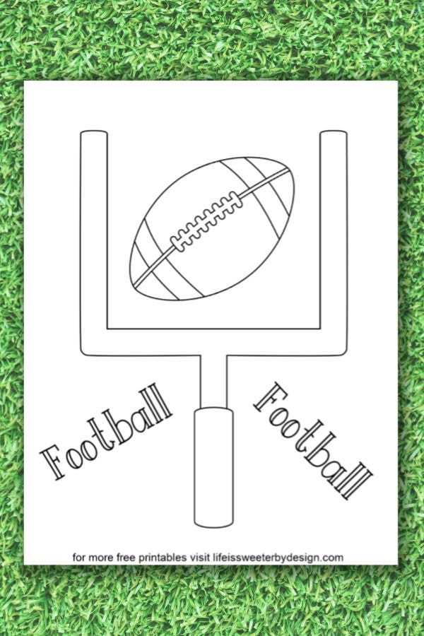 free printable football free printable football