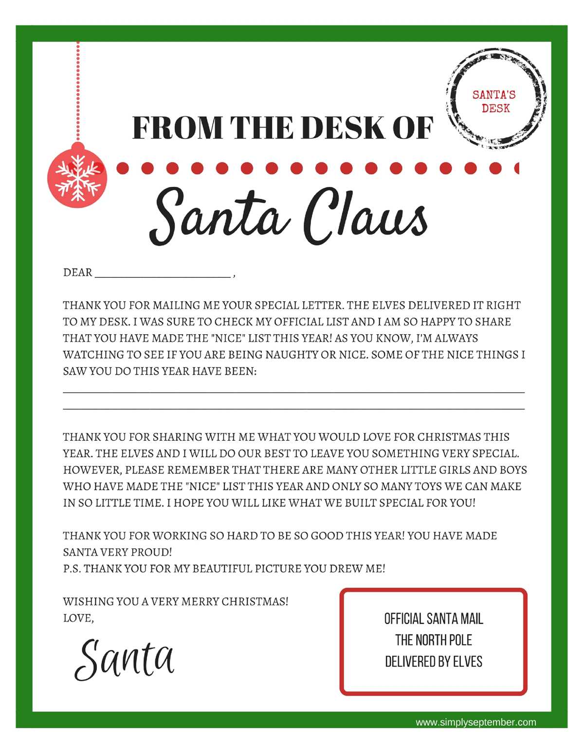 free printable letters for santa free printable letters for santa