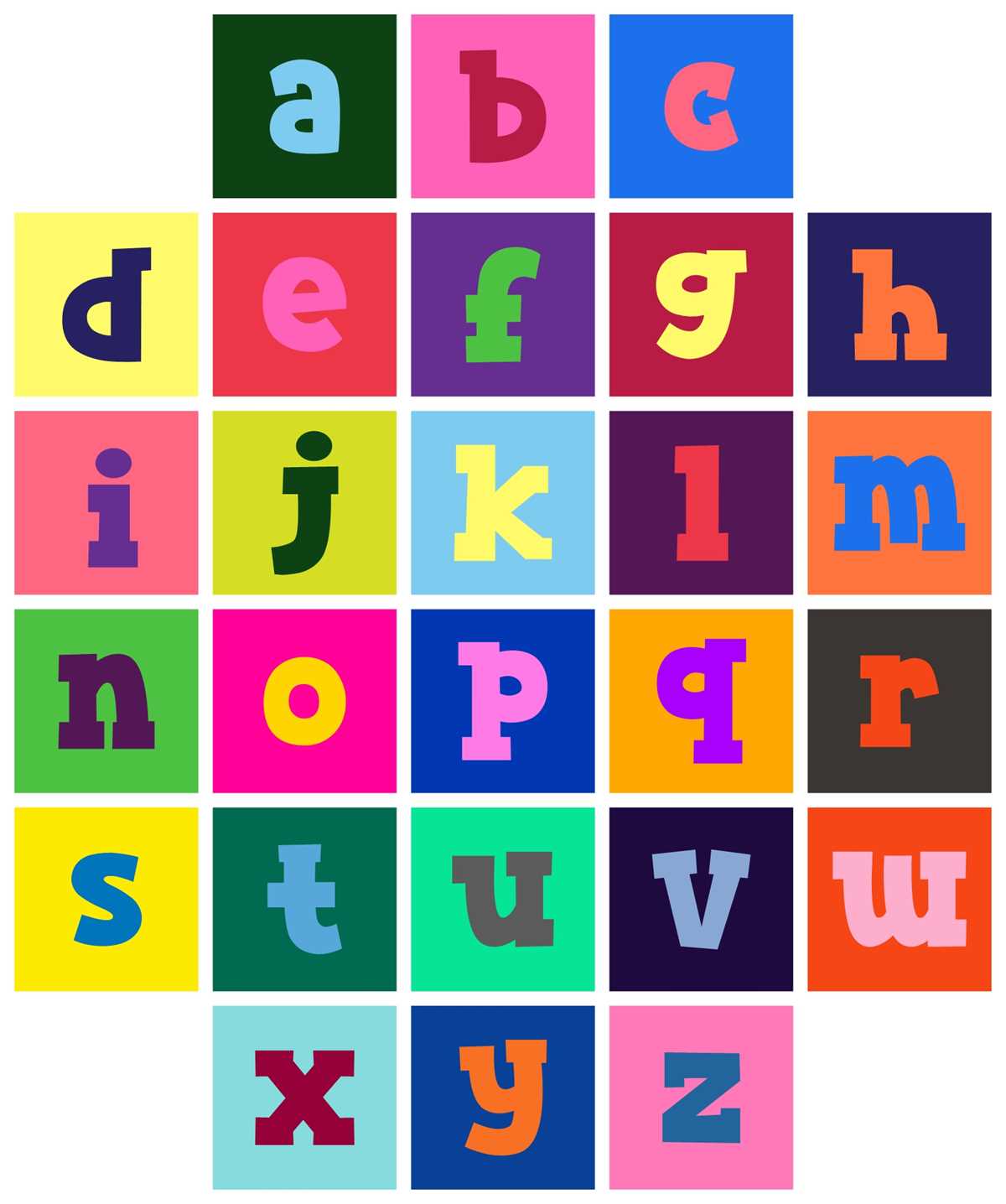 free printable lower case alphabet letters