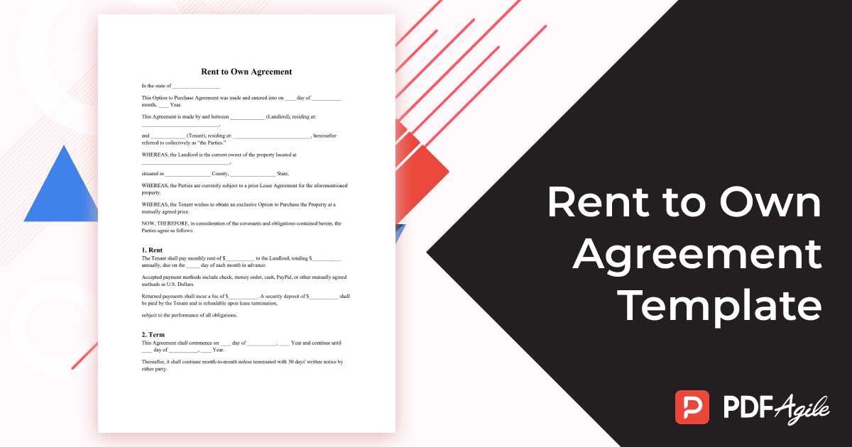 free printable rent to own lease agreement