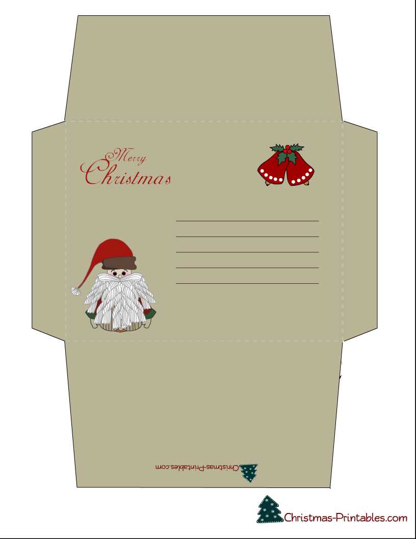 free printable santa claus envelopes