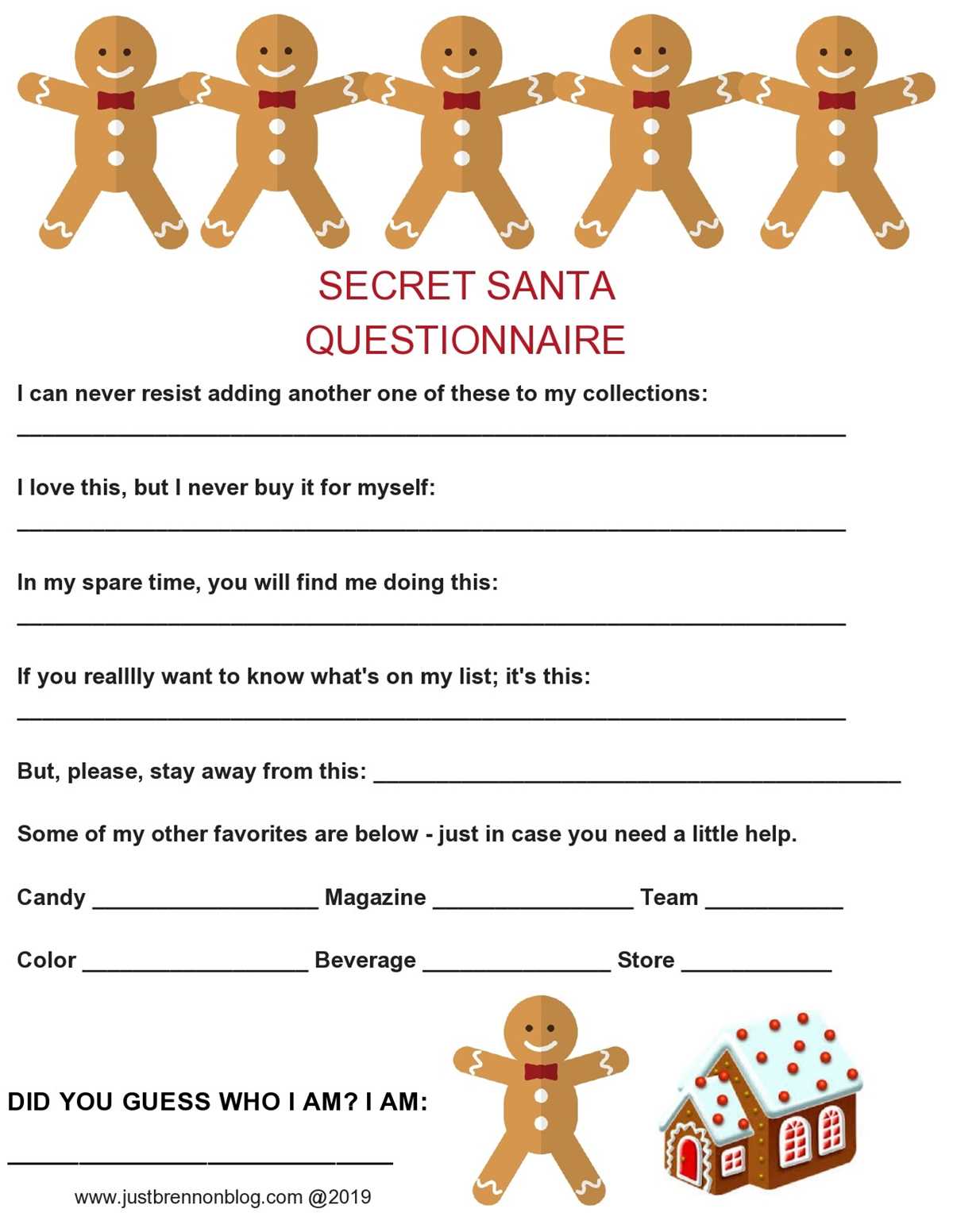 free printable secret santa template