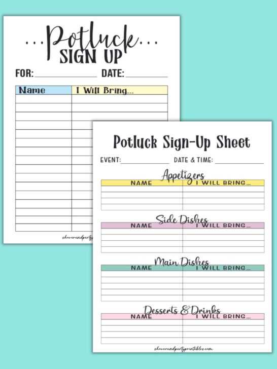 free printable sign up sheets free printable sign up sheets