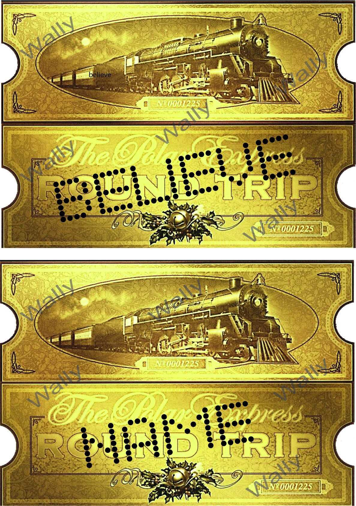 free printable template free polar express tickets