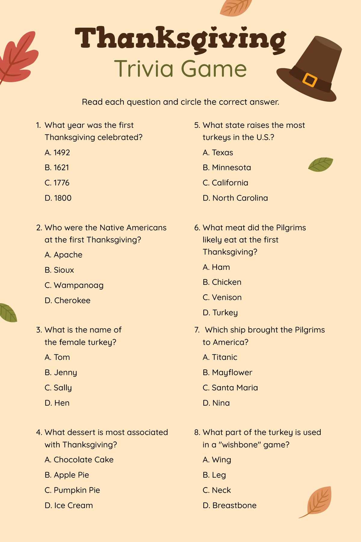 free printable thanksgiving trivia questions and answers free printable thanksgiving trivia questions and answers