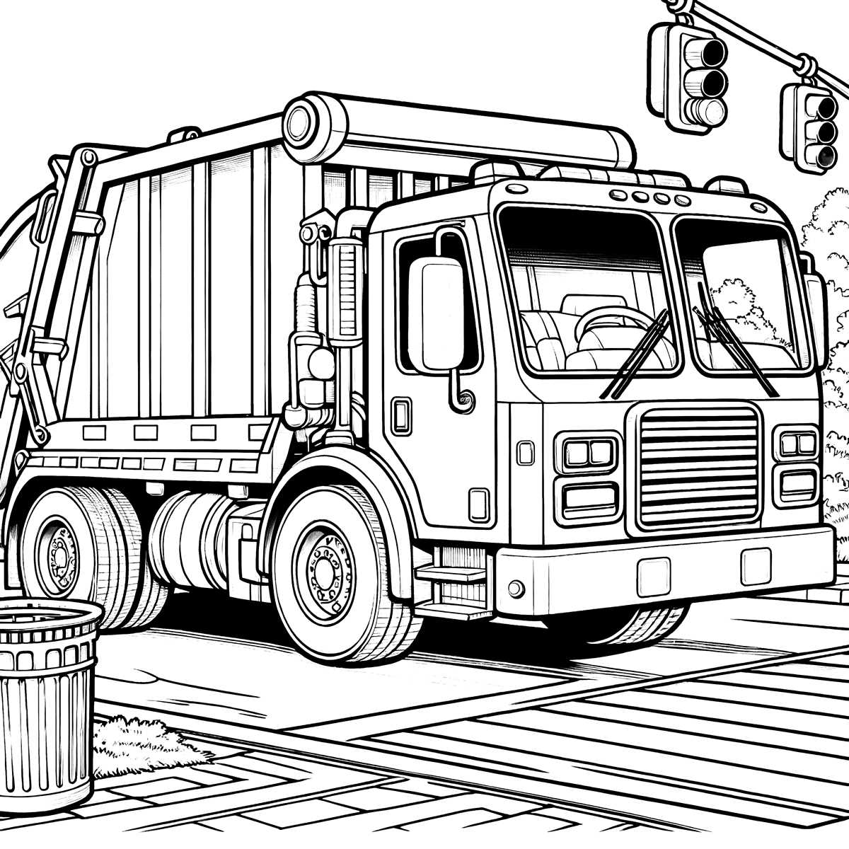 free printable truck colouring pages