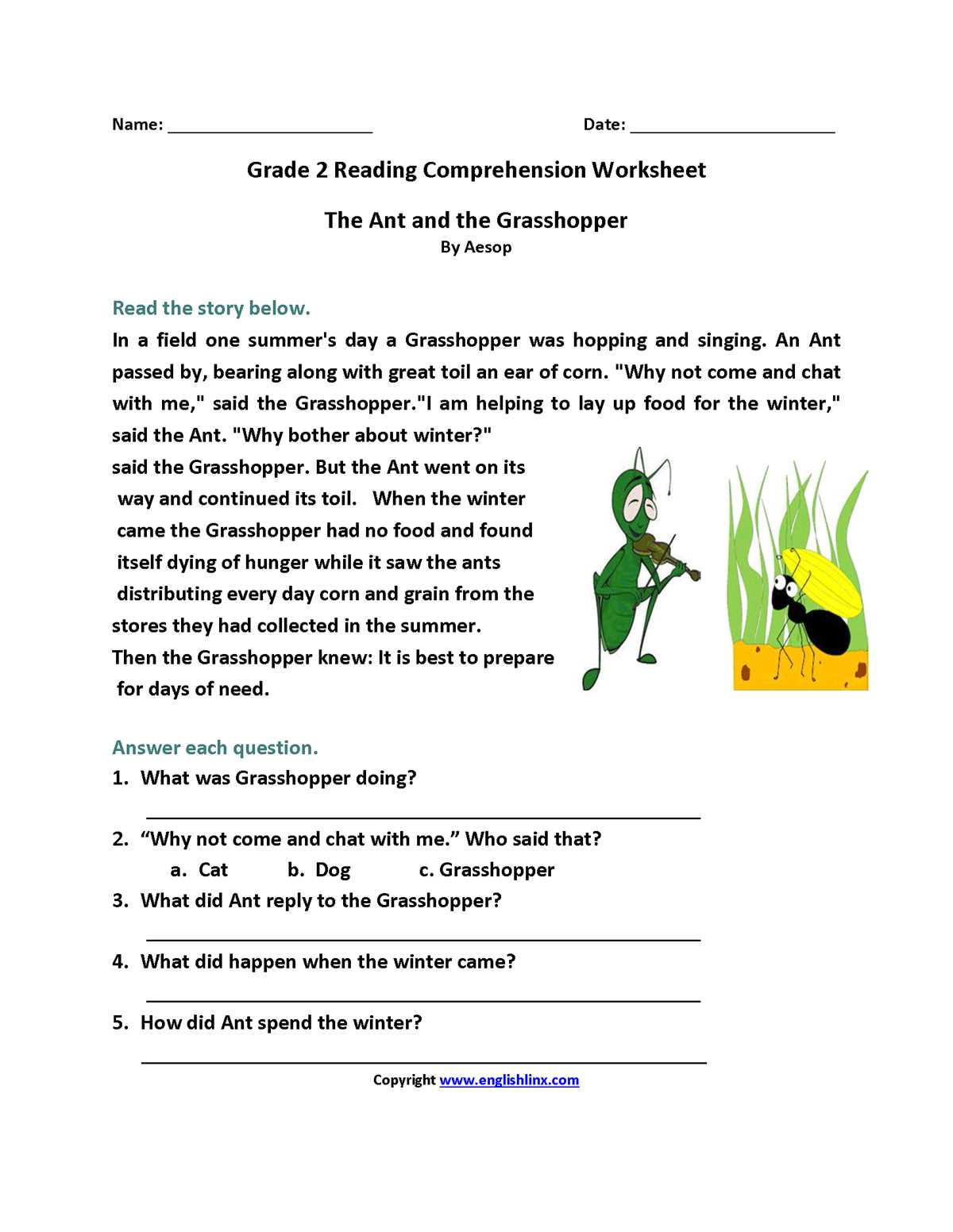 free printable worksheets reading comprehension