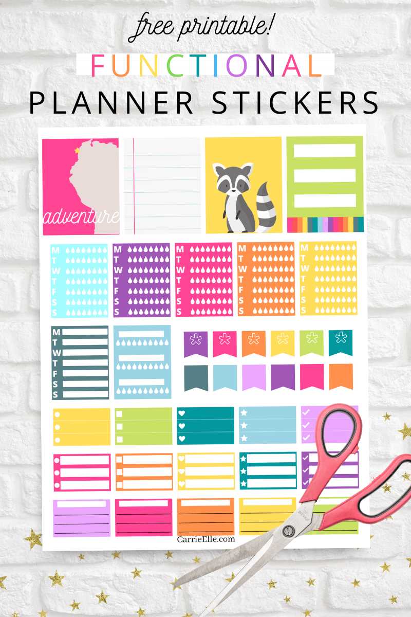 free sticker planner printables