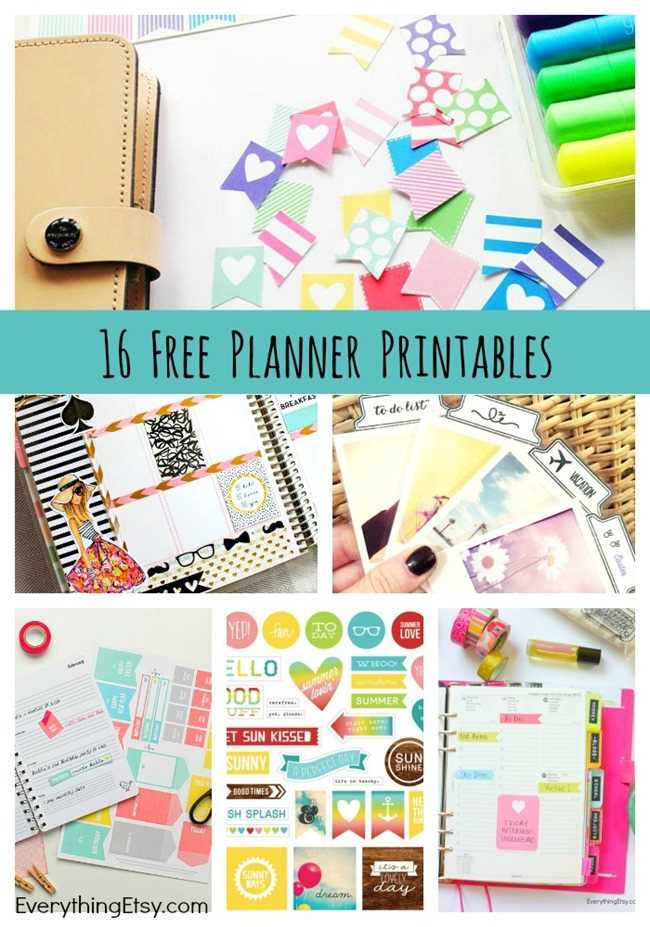 free sticker planner printables
