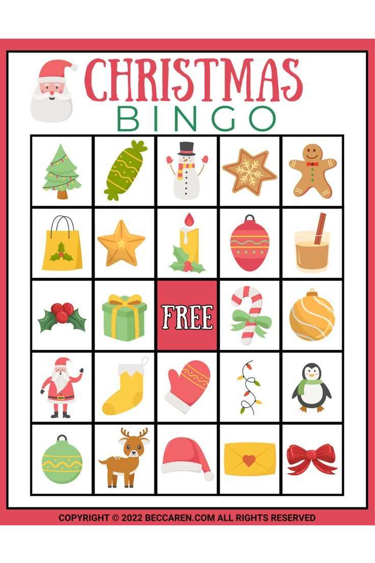 free xmas bingo printables free xmas bingo printables