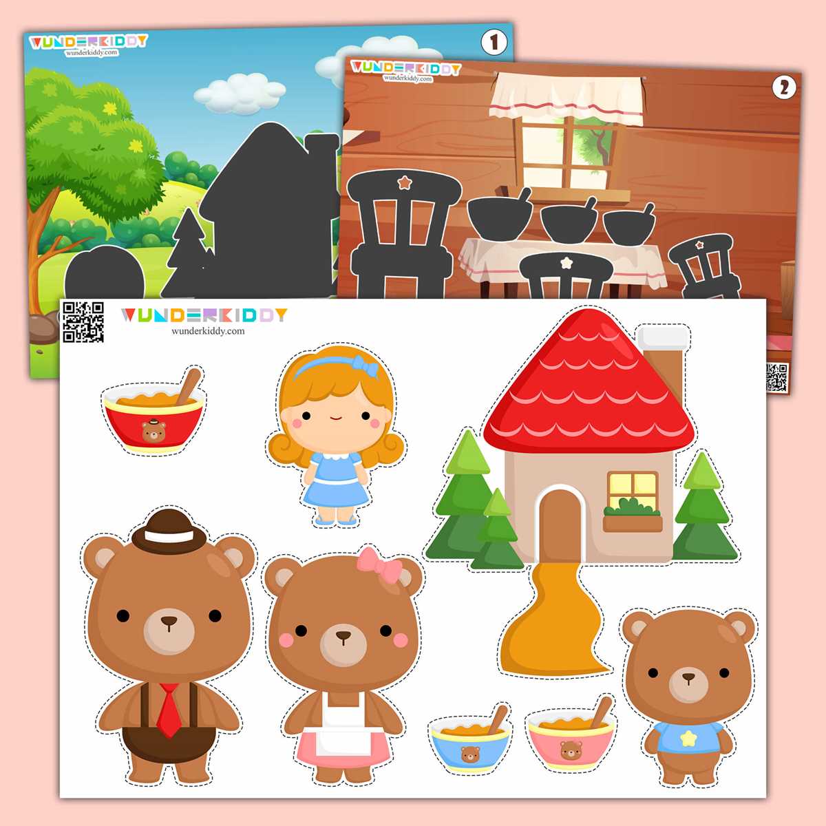 goldilocks and the three bears book printable goldilocks and the three bears book printable