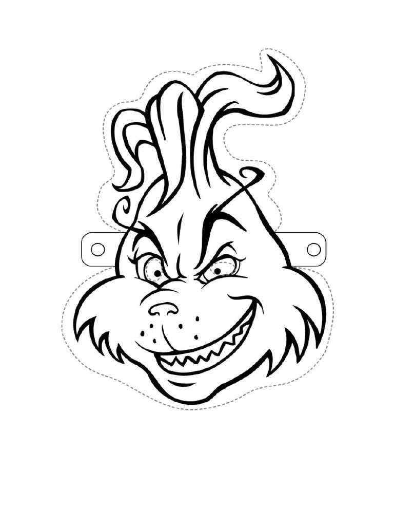 grinch mask printable grinch mask printable
