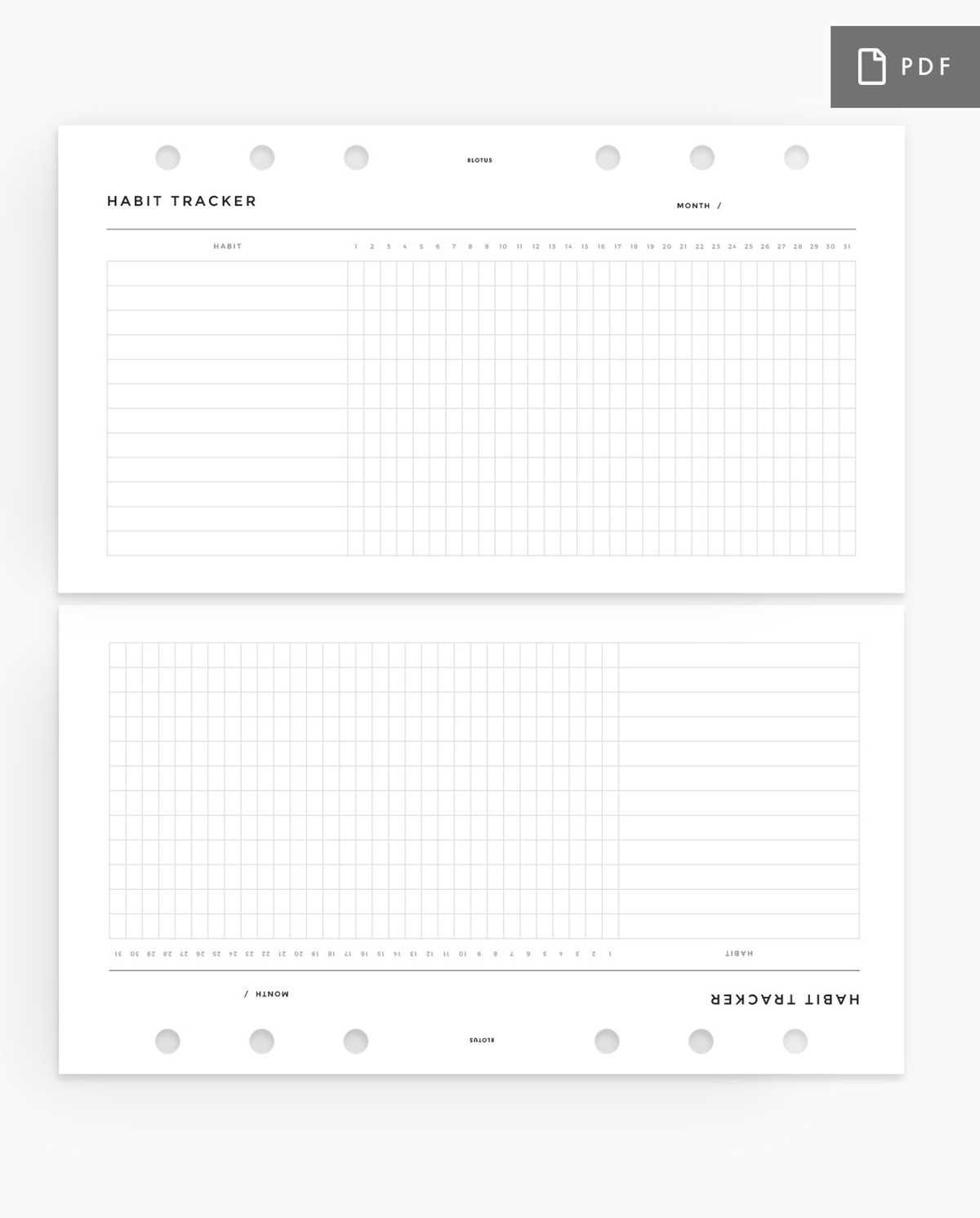 habit tracker printable free