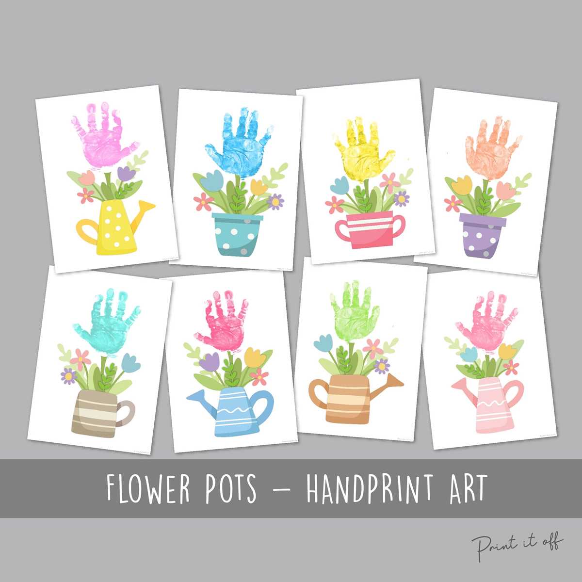 handprint flower printable