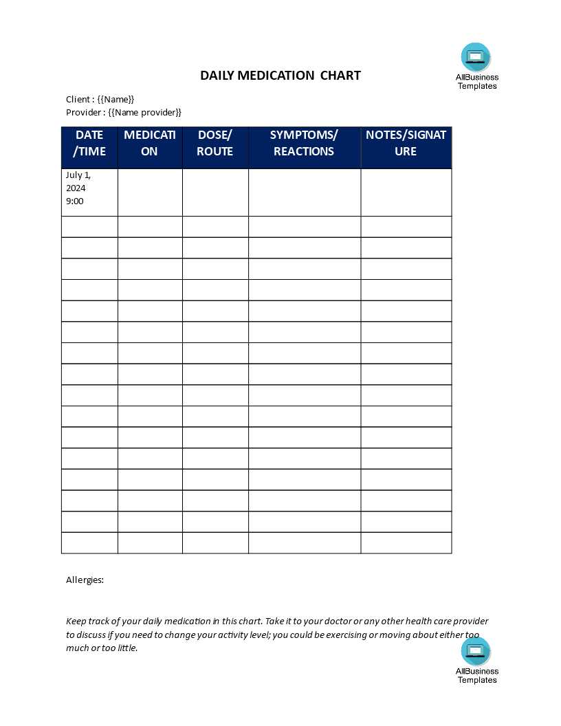 home use printable medication chart home use printable medication chart