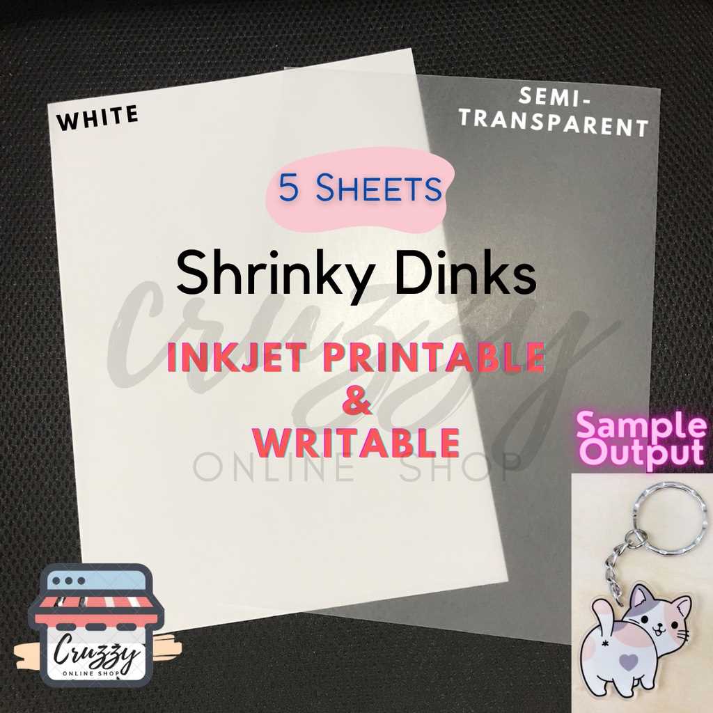 inkjet printable shrink plastic