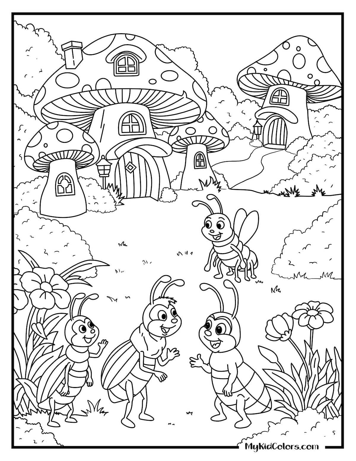 insect coloring pages printable