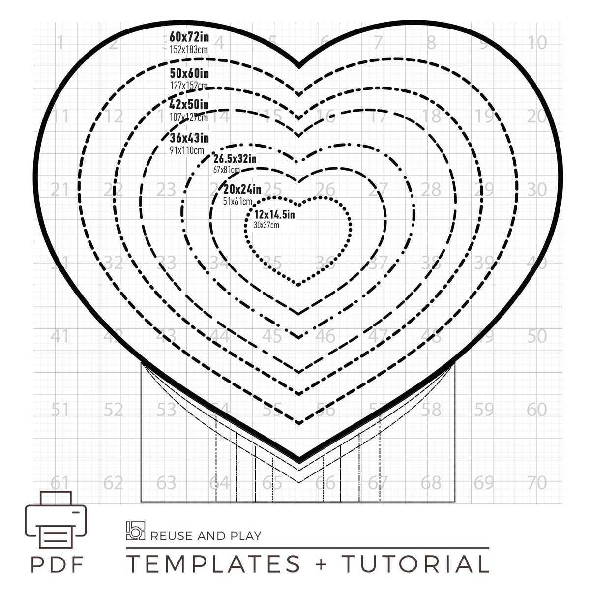 large heart printable large heart printable