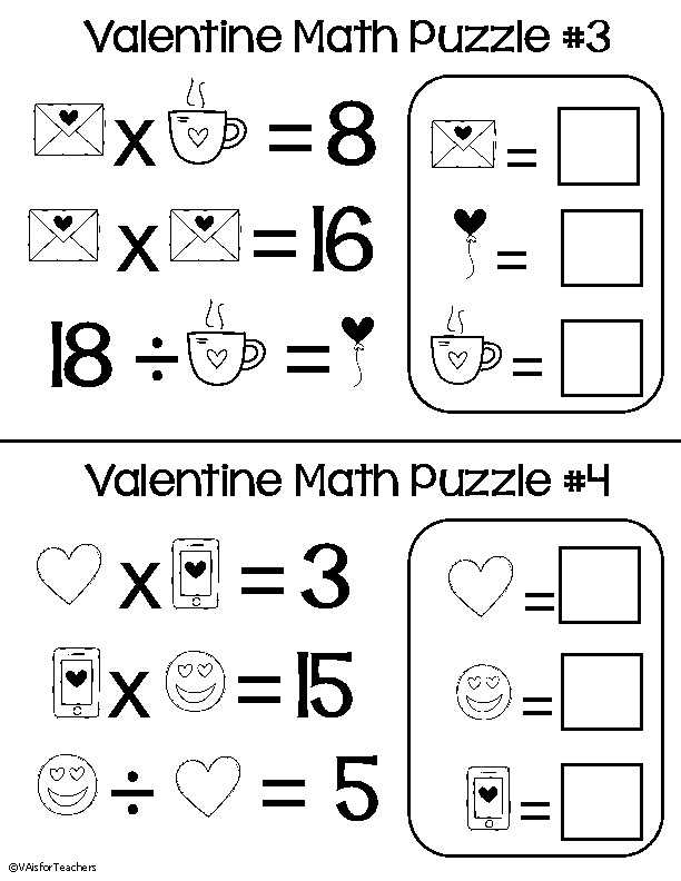 math puzzles printable