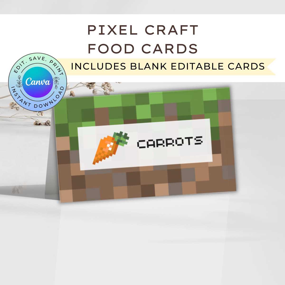 minecraft printable food labels free