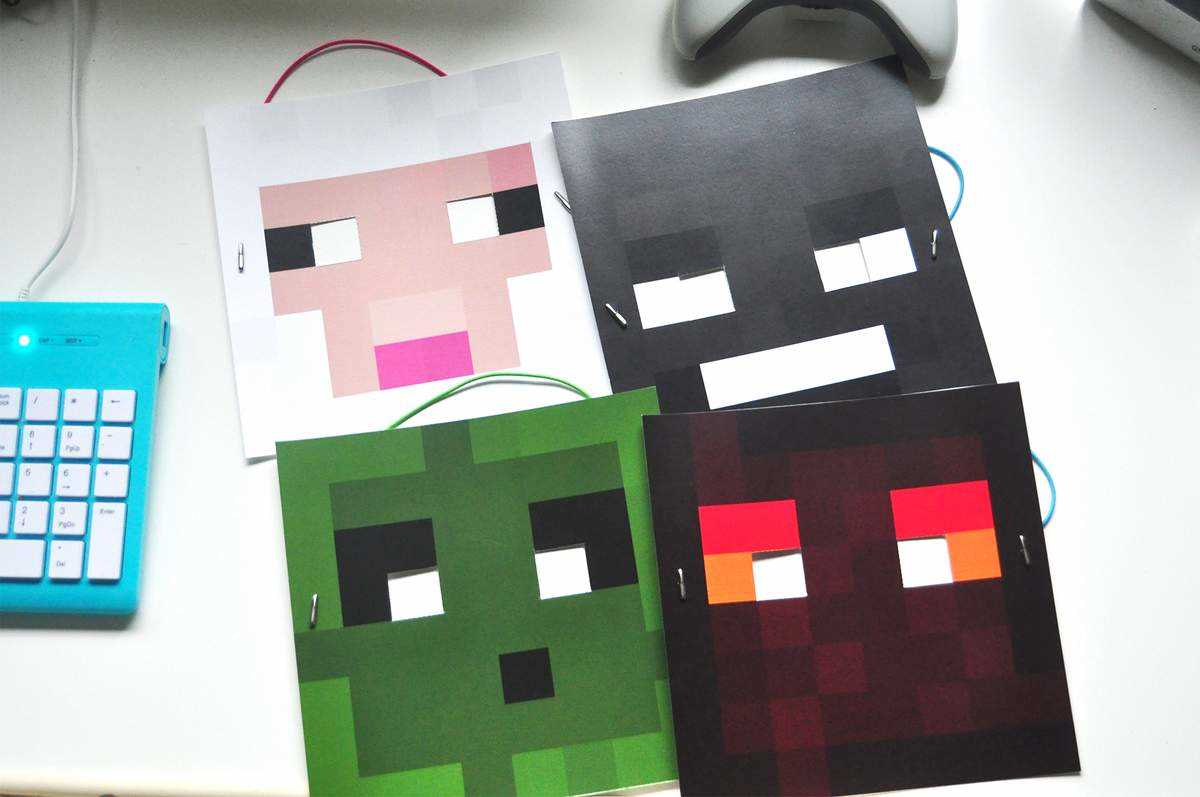 minecraft printable masks