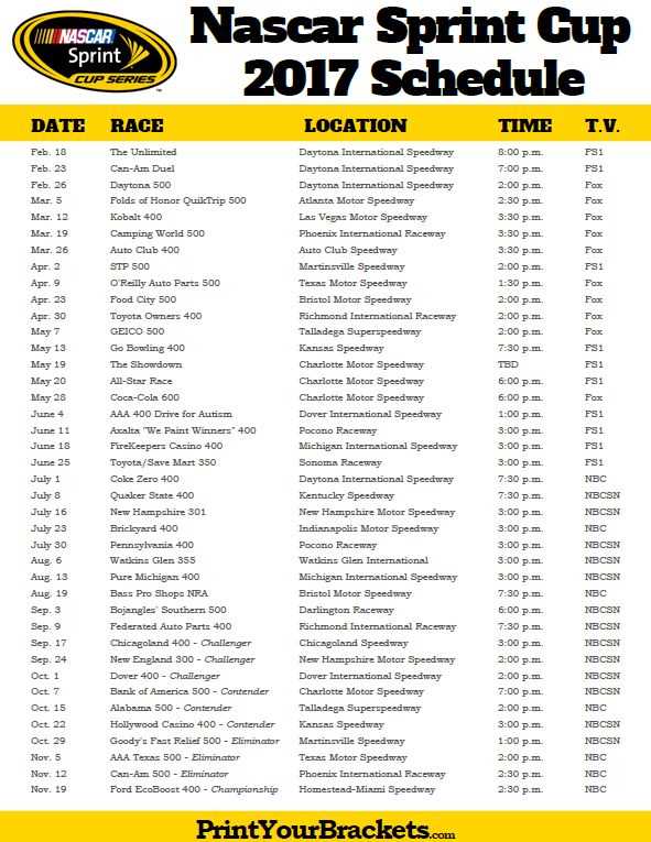 nascar 2026 printable schedule nascar 2026 printable schedule