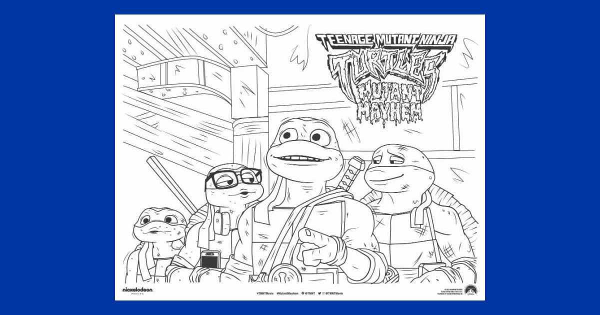 ninja turtles coloring book printable