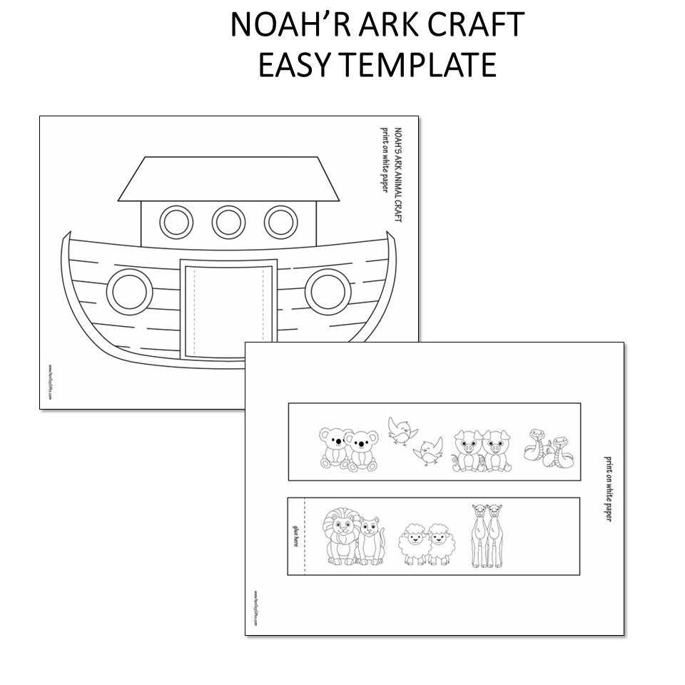noahs ark printable craft noahs ark printable craft