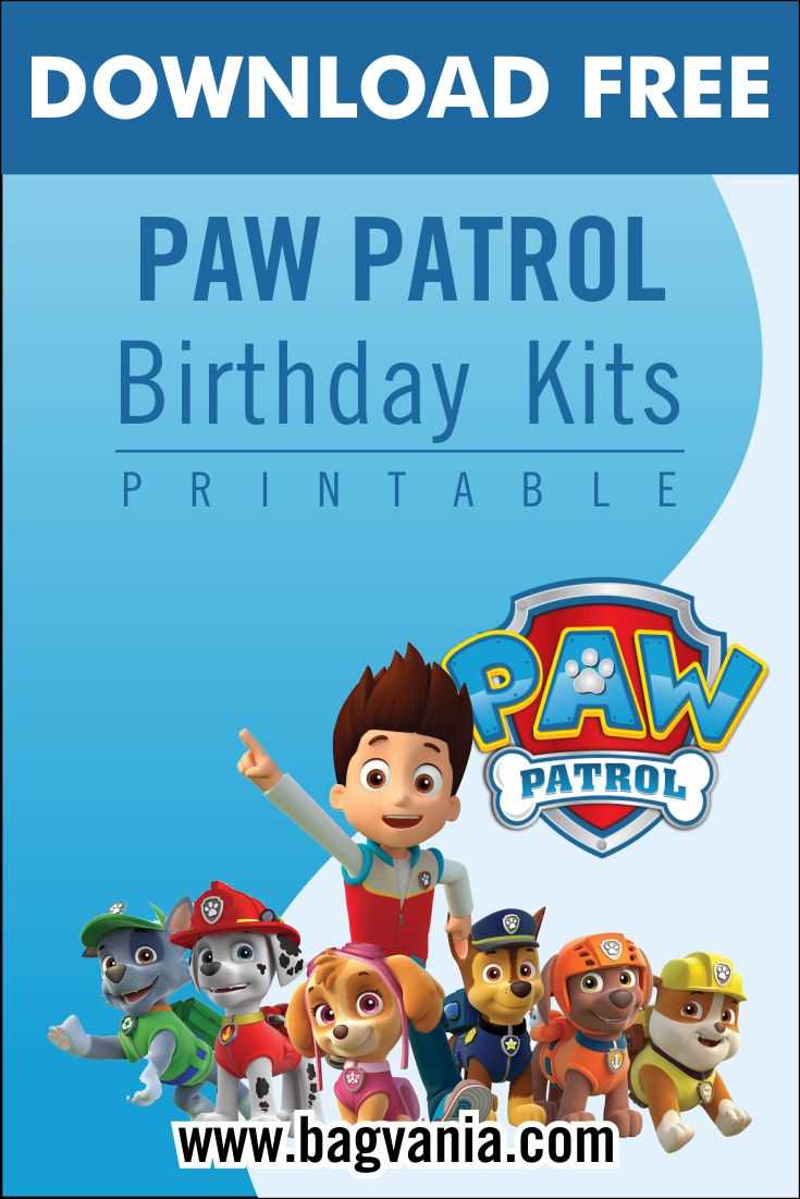 paw patrol birthday printable paw patrol birthday printable