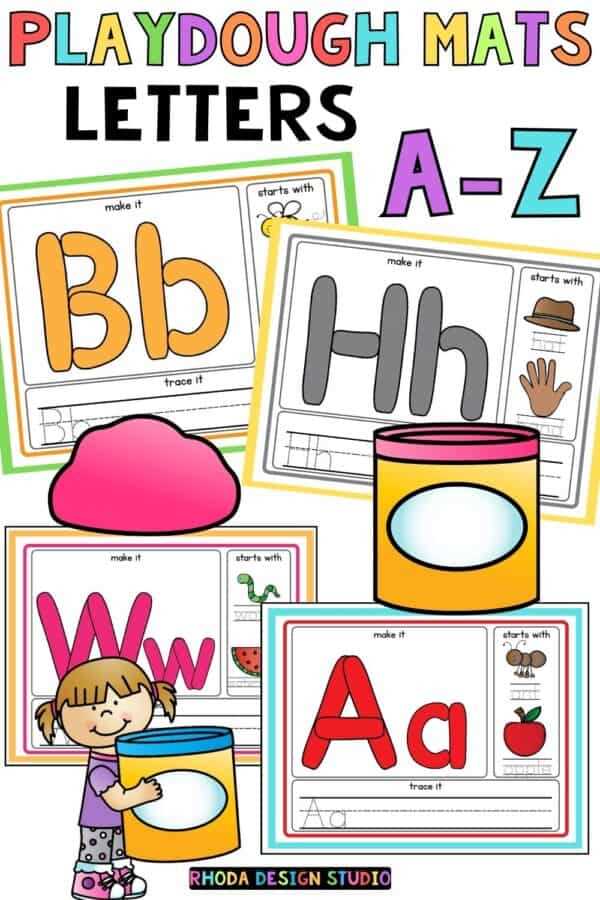 playdough letter mats free printable