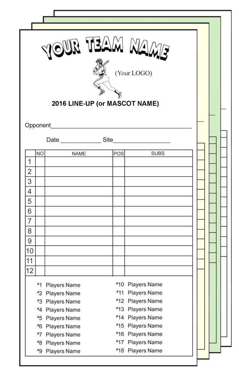 printable baseball lineup template printable baseball lineup template