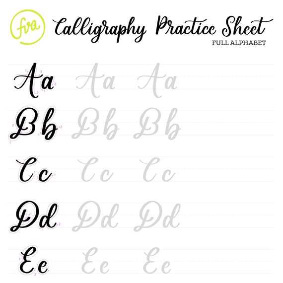 printable calligraphy alphabet letters
