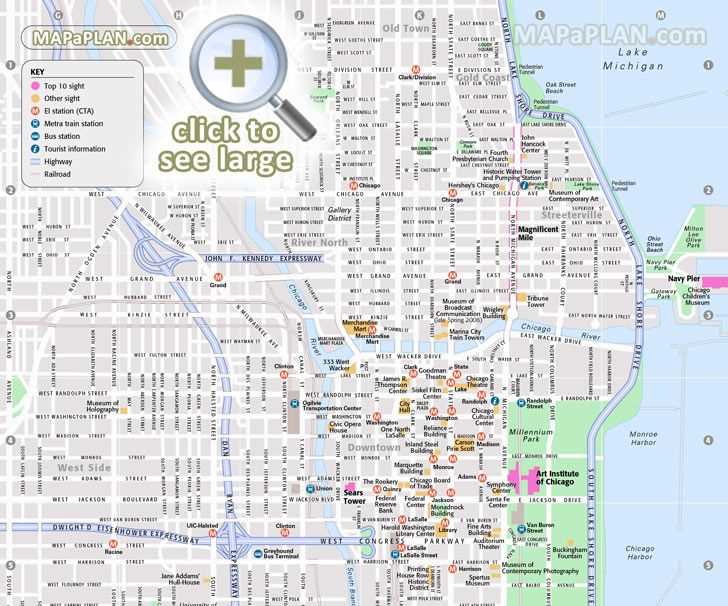 printable chicago map printable chicago map