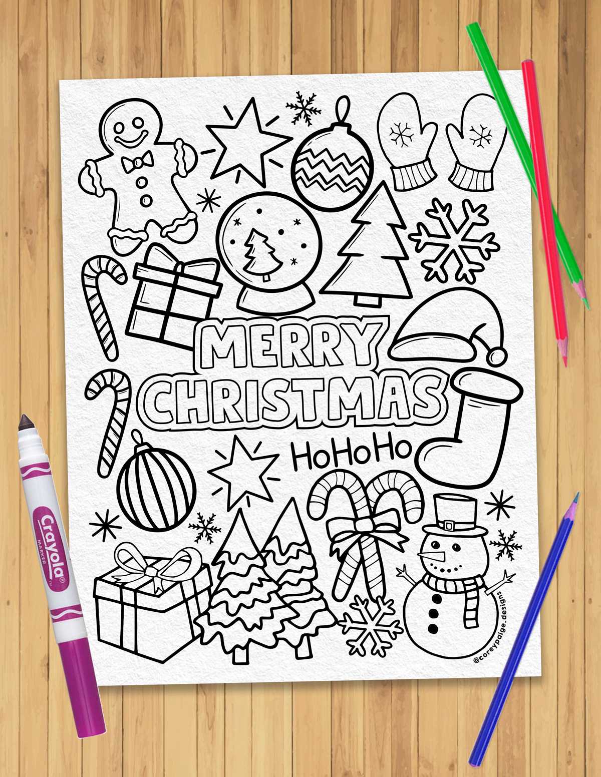printable christmas coloring pictures