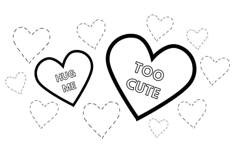 printable colored hearts